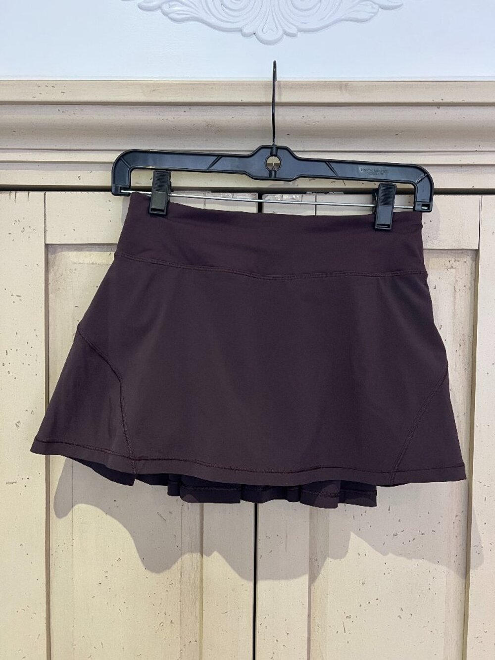 lululemon Pleated Tennis Skirt Built-In Shorts Zip Pocket Dark Plum Size 0
